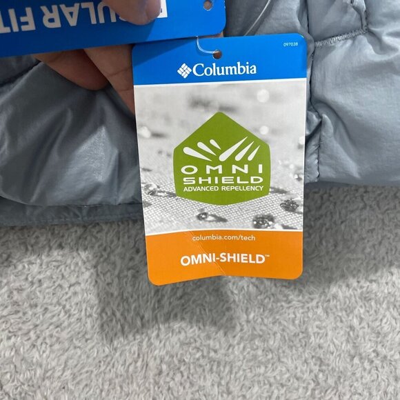 NEW Columbia Womens L Omni-Shield Insulated Puffer Jacket With Hood Gray - Picture 6 of 12